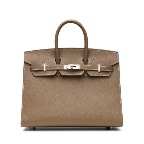Birkin 25 Etoupe Togo Palladium Hardware