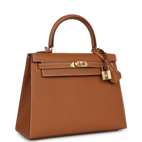 Kelly 25 Sellier Gold Epsom Gold Hardware