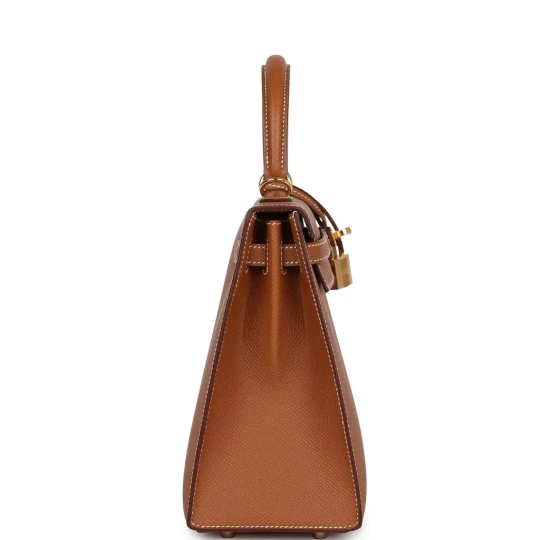 Kelly 25 Sellier Gold Epsom Gold Hardware