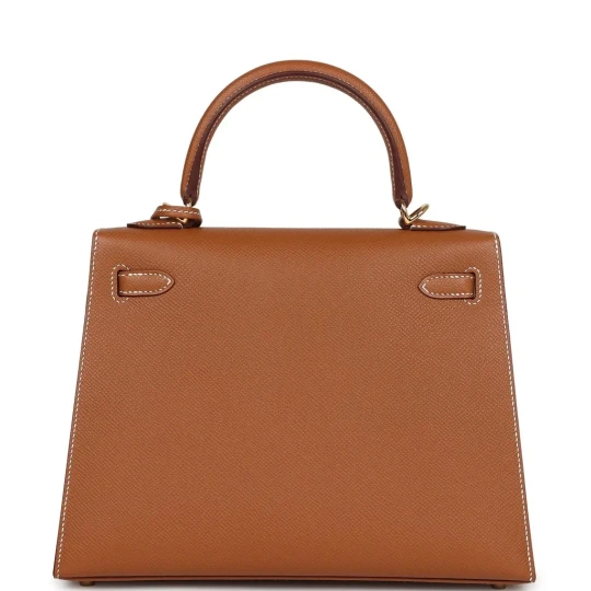 Kelly 25 Sellier Gold Epsom Gold Hardware