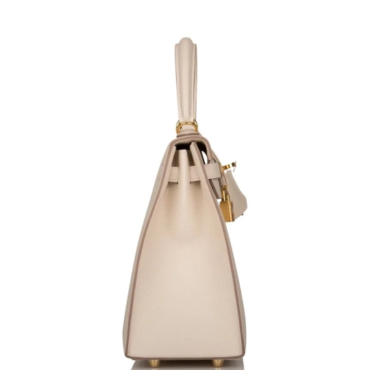 Kelly Sellier 25 Craie Epsom Gold Hardware