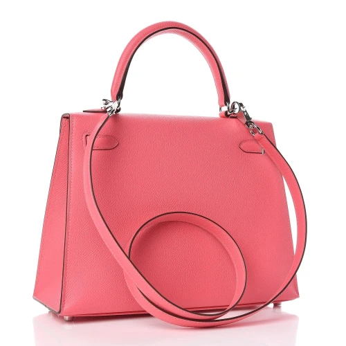 Kelly Sellier 25 Rose Lipstick Chevre Mysore Palladium Hardware