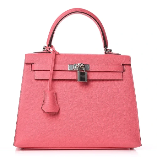 Kelly Sellier 25 Rose Lipstick Chevre Mysore Palladium Hardware