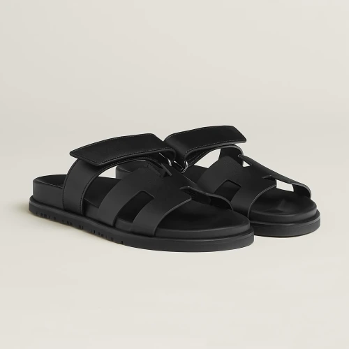 Chypre Sandal Black Calfskin