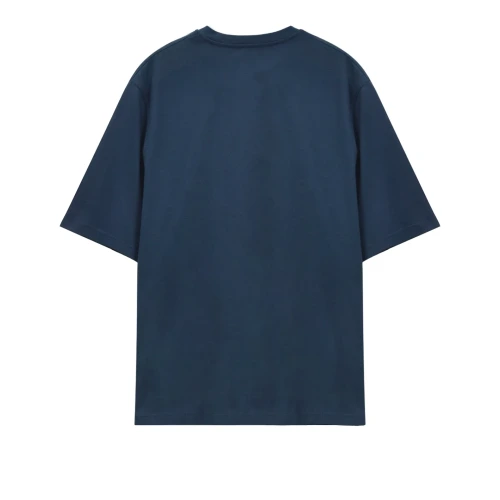 Leather-Patch Cotton T-Shirt
