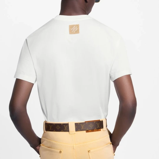 Embroidered Signature Raffia T-Shirt