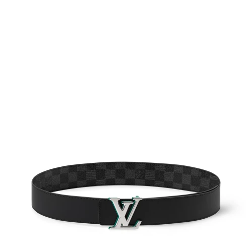 LV Optic Damier Graphite 40mm Reversible Belt