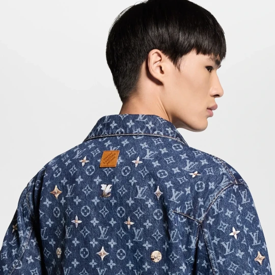 Monogram Embroidered Denim Jacket
