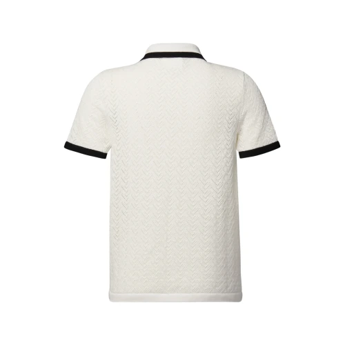 Pointelle Polo Top
