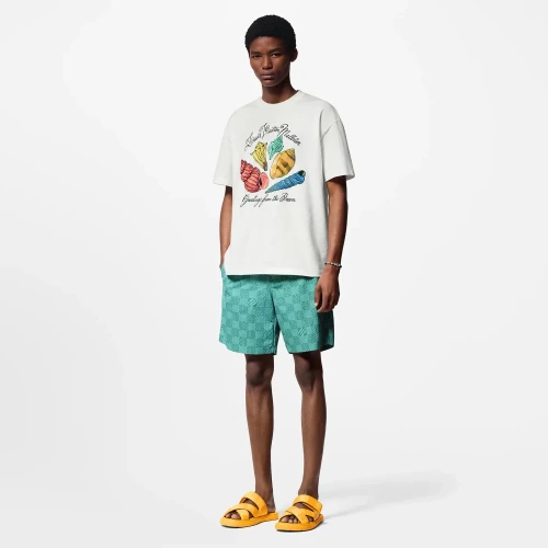 Seashell Print Cotton T-Shirt