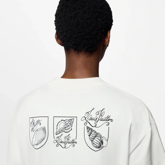 Seashell Print Cotton T-Shirt