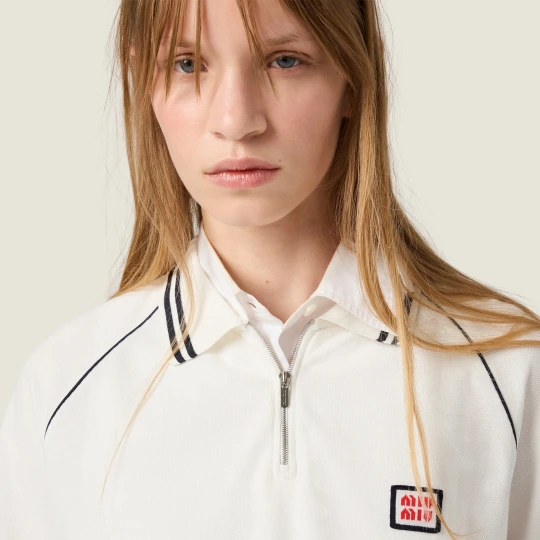 Cotton piqué polo shirt