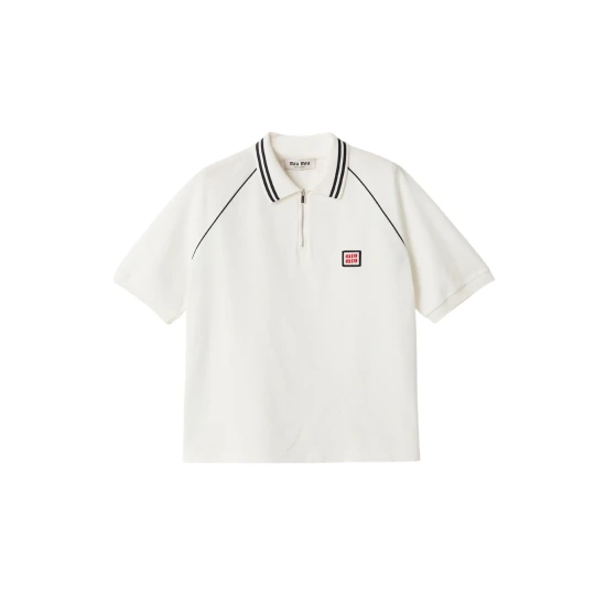 Cotton piqué polo shirt