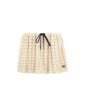 Сrochet-knit drawstring mini skirt