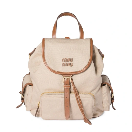 Canvas and Leather Backpack