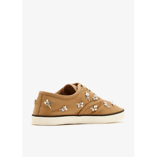Embroidered Drill Sneakers
