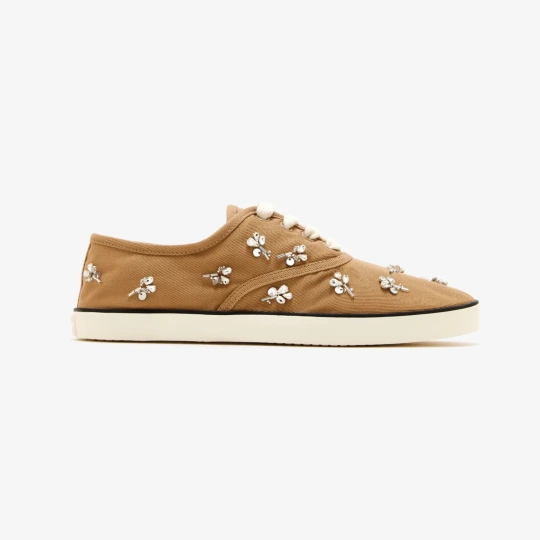 Embroidered Drill Sneakers