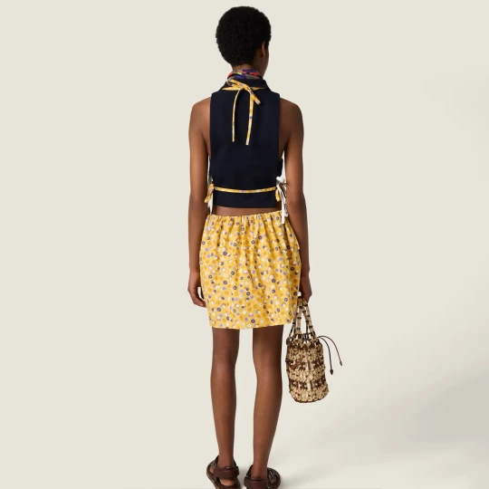 Floral Poplin Dress Yellow