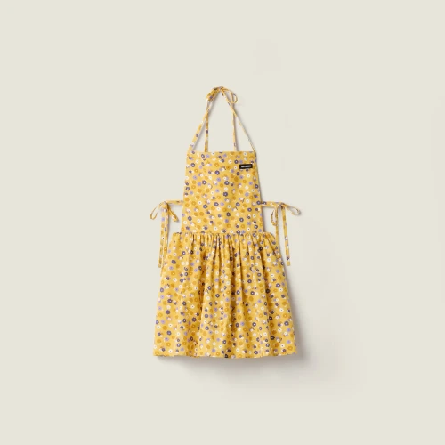 Floral Poplin Dress Yellow