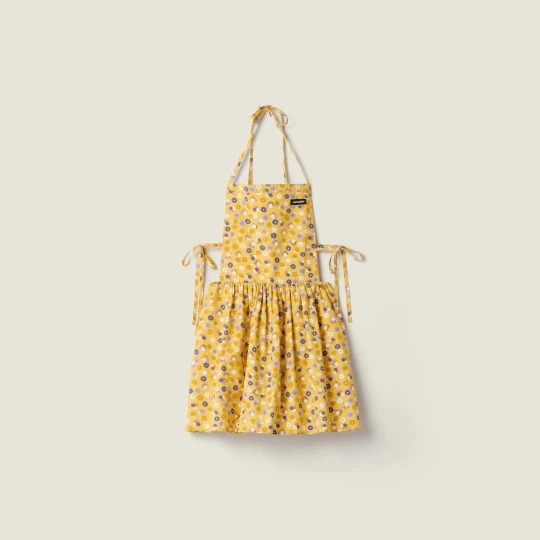 Floral Poplin Dress Yellow