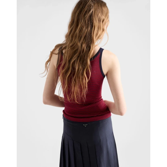 Striped Silk Tank Top