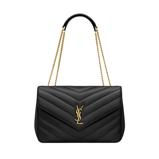 Quilted Envelope Shoulder Bag Black