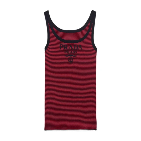 Striped Silk Tank Top