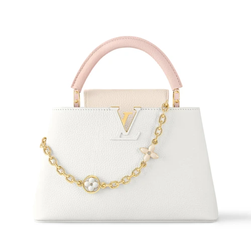 Capucines BB Taurillon White Pink