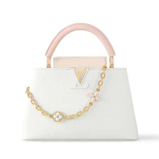 Capucines BB Taurillon White Pink