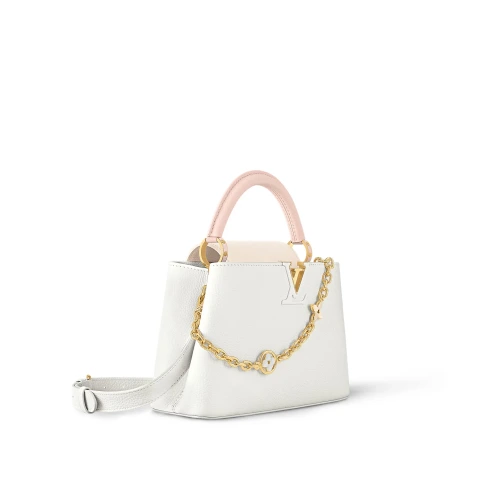 Capucines BB Taurillon White Pink