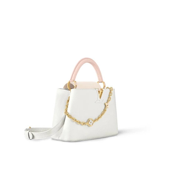 Capucines BB Taurillon White Pink