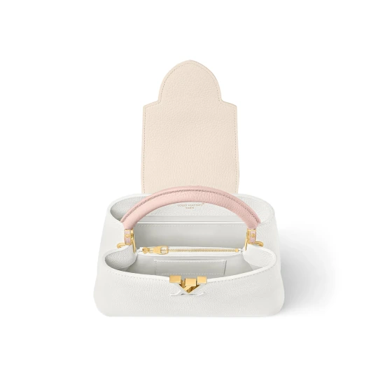 Capucines BB Taurillon White Pink