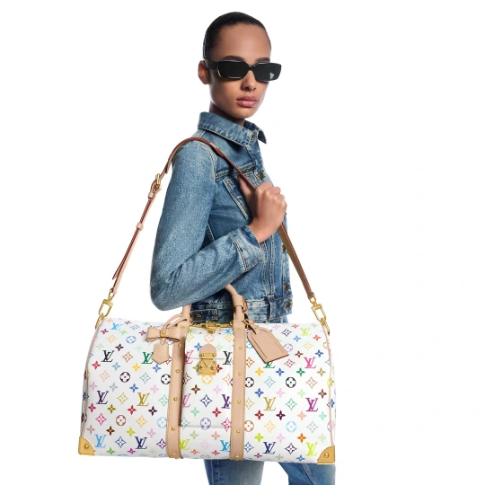 Keepall Bandoulière 45 x Murakami White
