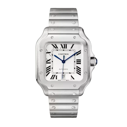 Santos 39.8mm White Dial Steel