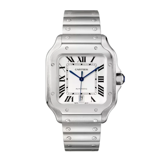 Santos 39.8mm White Dial Steel
