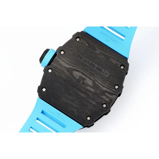 RM 035-01 Rafael nadal ntpt carbon on blue rubber strap