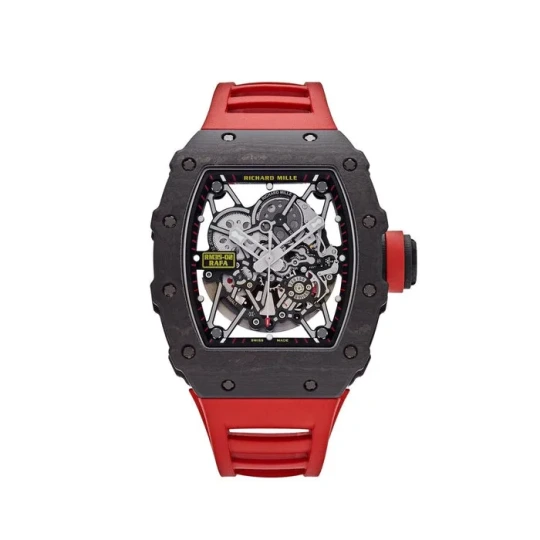 RM 35-02 carbon tpt red strap watch