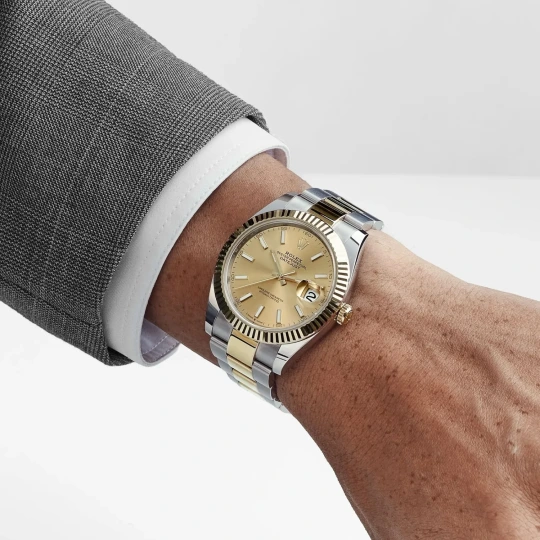 Datejust 41 126333 Yellow Gold Champagne Watch