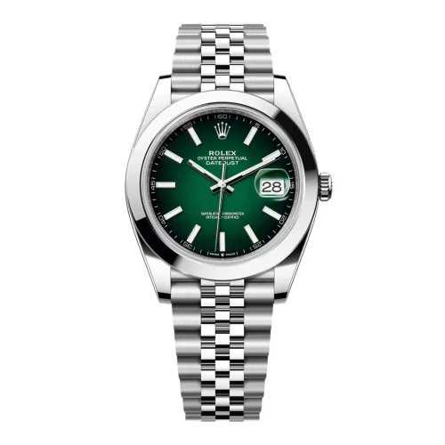 Datejust 41 Green Dial Steel Watch 126300