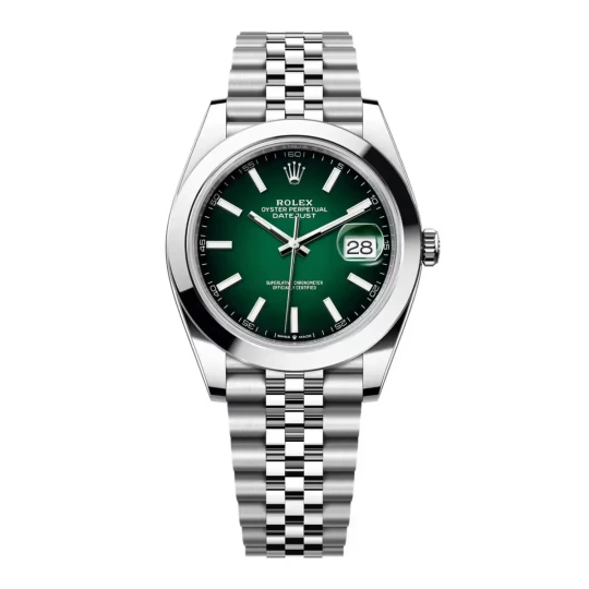 Datejust 41 Green Dial Steel Watch 126300