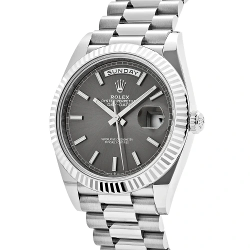 Day-Date 40 228239 White Gold Slate Rhodium Watch