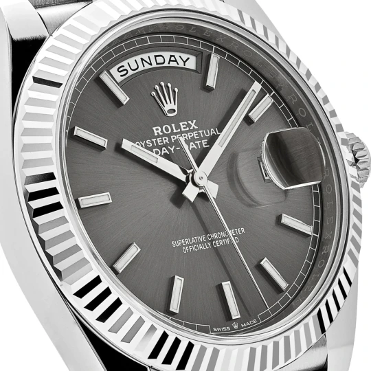 Day-Date 40 228239 White Gold Slate Rhodium Watch