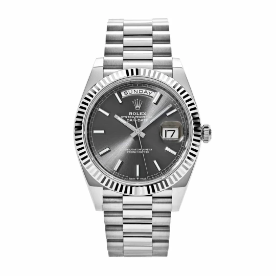 Day-Date 40 228239 White Gold Slate Rhodium Watch