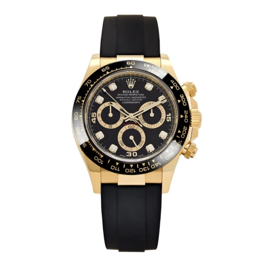Daytona 116518LN Yellow Gold Black Diamond Dial Watch