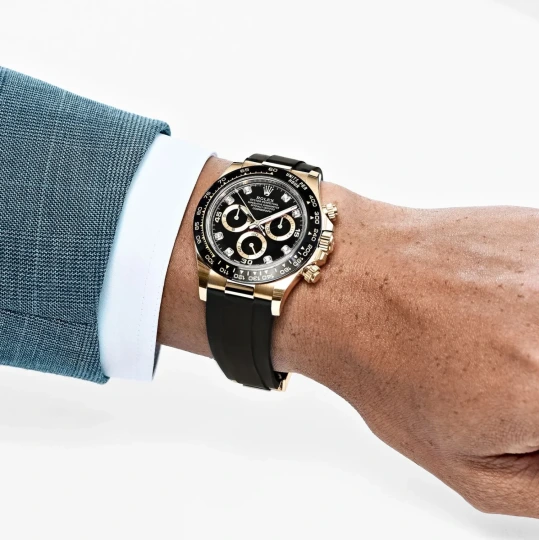 Daytona 116518LN Yellow Gold Black Diamond Dial Watch