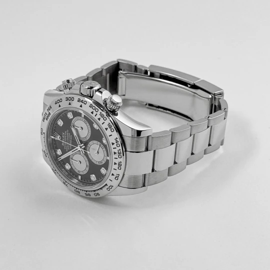 Daytona 126509 White Gold Black Diamond Dial Watch