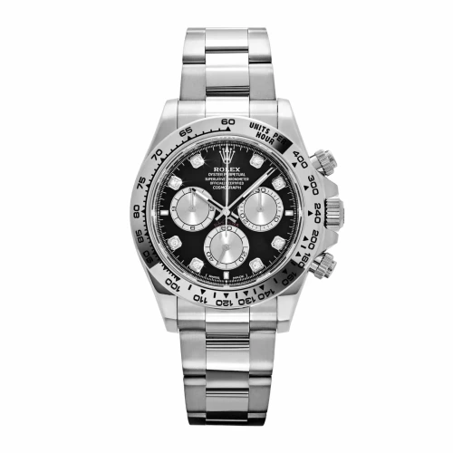 Daytona 126509 White Gold Black Diamond Dial Watch