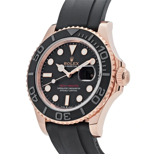 Yacht-Master 40 126655 Rose Gold Black Dial Watch
