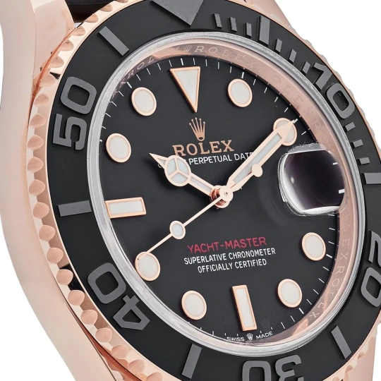 Yacht-Master 40 126655 Rose Gold Black Dial Watch