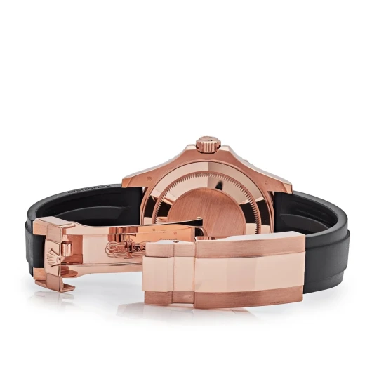 Yacht-Master 40 126655 Rose Gold Black Dial Watch